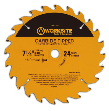 Worksite TCT Carbide Tipped Circular Saw Blade 7 1/4 inch (185mm) 40 Teeth 5/8 Inch Arbor. General Purpose for Wood, Laminate, Veneered Plywood & Hardwoods for Contractors and DIY- 4 Laser cut expansion slots vents trap noise and vibration-XSB714 Worksite TCT Carbide Tipped Circular Saw Blade 7 1/4 inch (185mm) 40 Teeth 5/8 Inch Arbor. General Purpose for Wood, Laminate, Veneered Plywood & Hardwoods for Contractors and DIY- 4 Laser cut expansion slots vents trap noise and vibration-XSB714